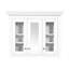 Armoire à pharmacie de 35 po avec miroir, 5 tablettes réglables, conception moderne, peu encombrante, facile à assembler et à balayer, miroir blanc - rangement mural, style, assemblage et nettoyage