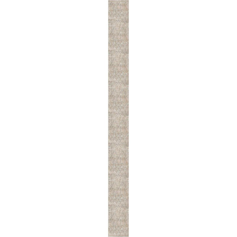 Tapis à chevrons ivoire Anya, Tapis de couloir 2 pi 3 po x 24 pi 9 po