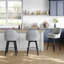 Swivel Upholstered Counter Stool with Metal Frame-2114964301-2114964339