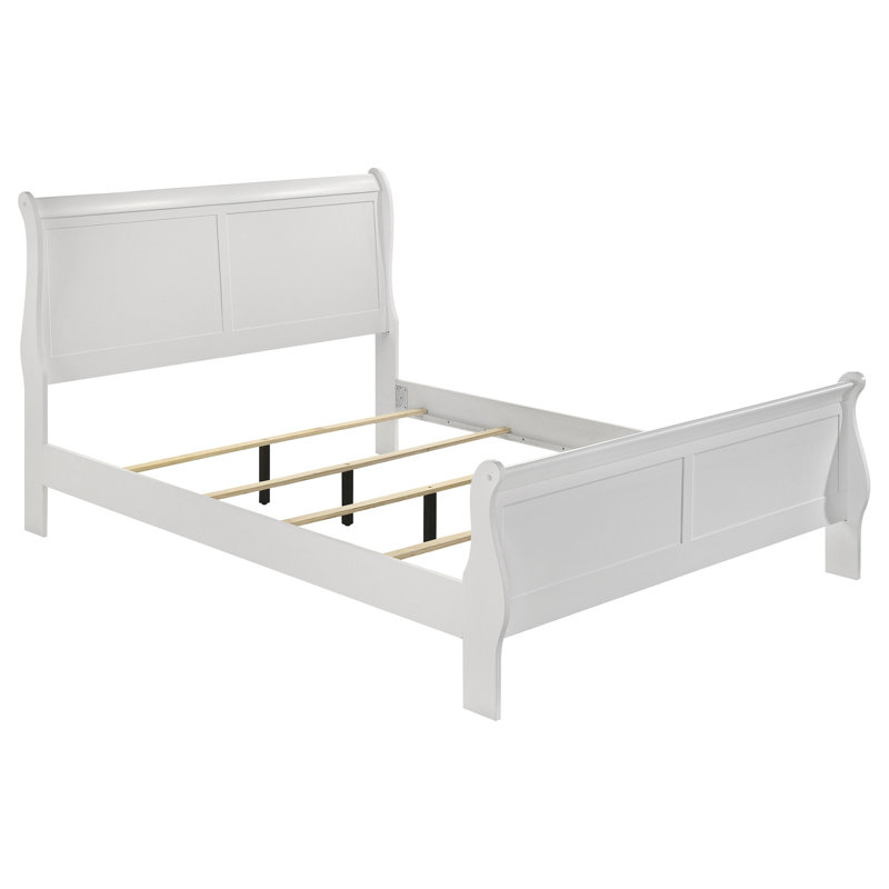 Daleyza 47-inch Queen Sleigh Panel Bed White, Queen, White