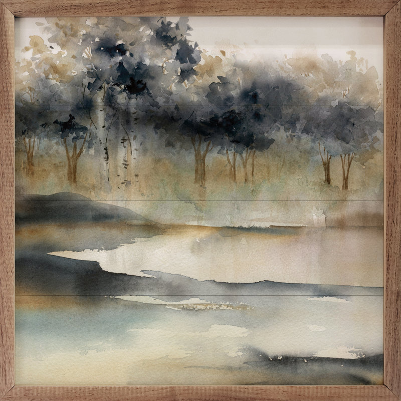 «Silent Waters 1», impression sur bois par Carol Robinson, H 4 po x l 4 po