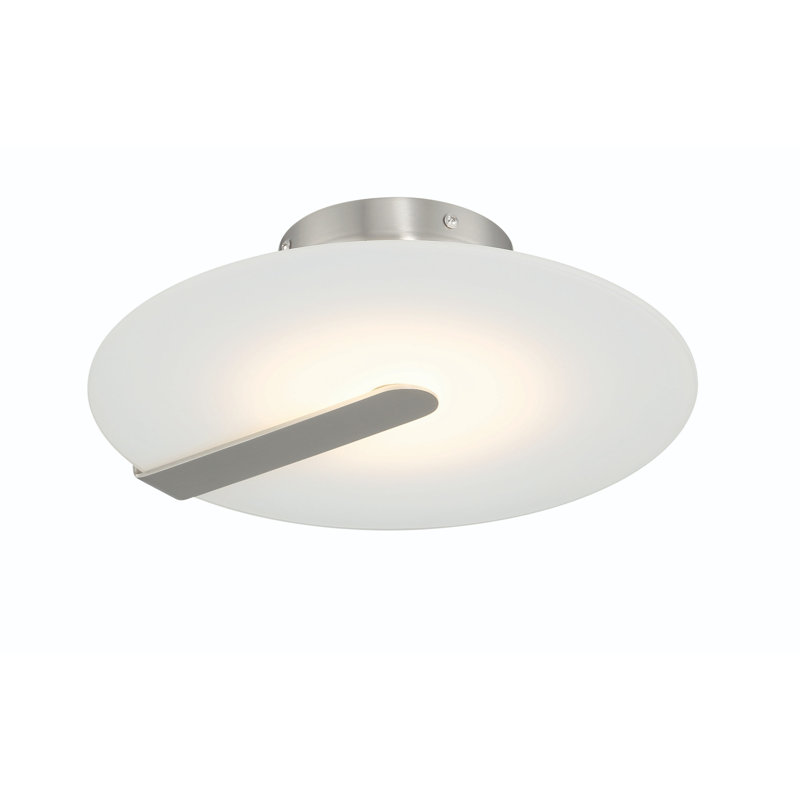 Nuvola 12.25" LED Flushmount, Nickel/White