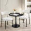 Table de salle à manger ronde 31,5 ", plateau avec base en métal-1030058551