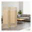 Paravent 8 panneaux pliable avec cadre en bois d'acacia et bambou naturel