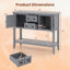 Buffet Buffet avec 2 portes et 2 tiroirs gris-2096503950