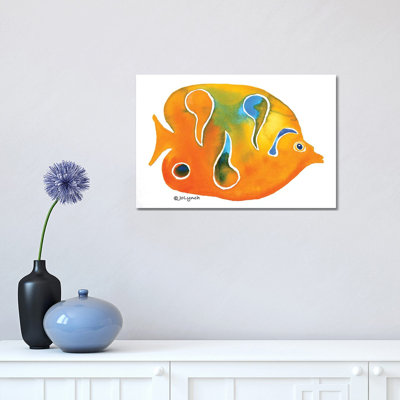 Fish Small Orange by Jo Lynch - Wrapped Canvas Gallery-Wrapped Canvas Giclée