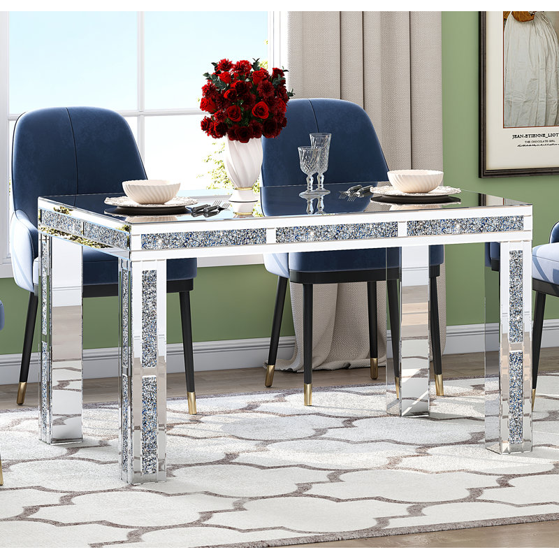 31" Silver Wood Dining Table