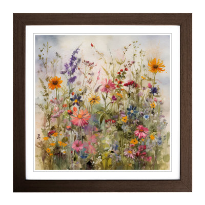 Meadow Floral Art No.5 - Framed Print