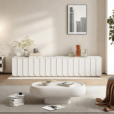 Modern Simple Style TV Stand and Coffee Table Set by Creature B Comforts