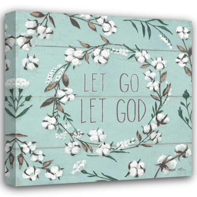 Red Barrel Studio Penner, Janelle, reproduction d'art sur toile tendue: Blessed VII Mint Let Go Let God