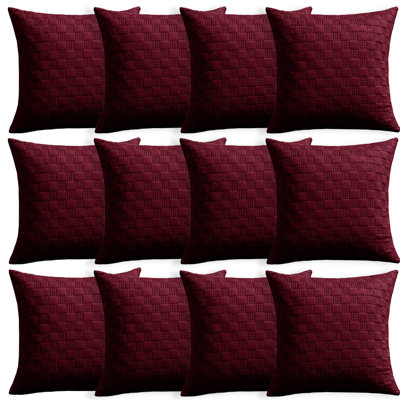Aspire Homeware Embossed Square Velvet Cushion Covers