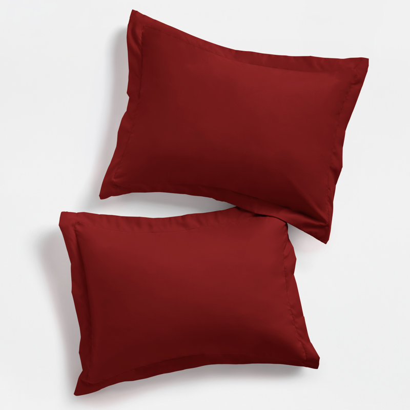 Ensemble de 2 taies d'oreiller en microfibre ultra douce, Très grand, Bourgogne