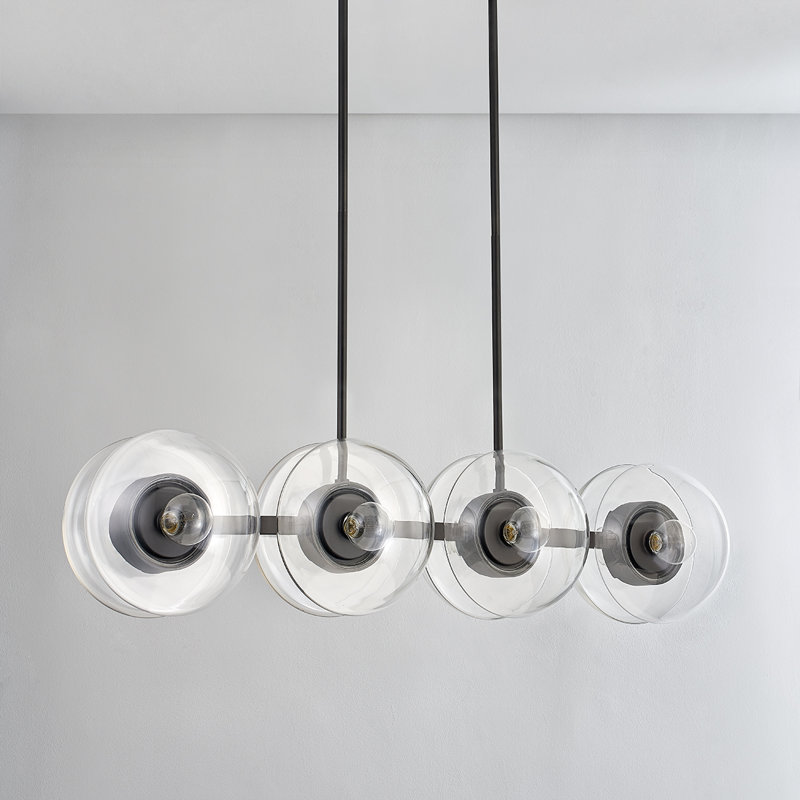 Kert 8 Light Linear, Black Brass