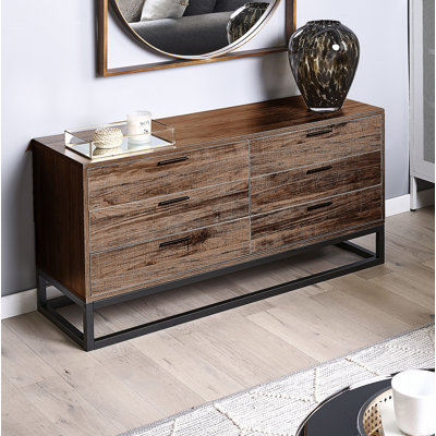 Omeara 120 cm W Chest of 6 Drawers