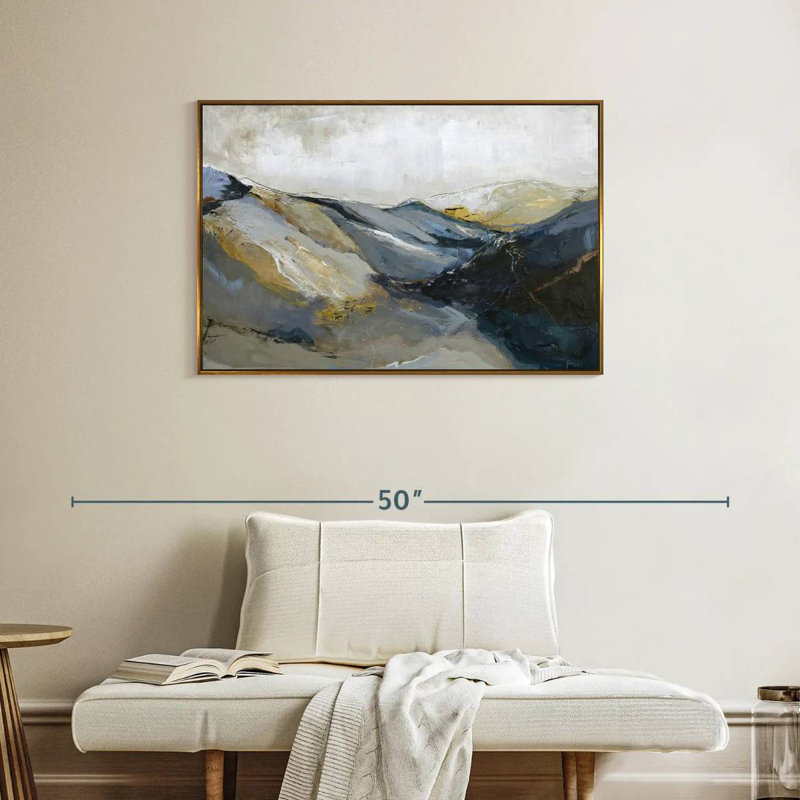 Out Line II, Floating Frame Gold, 37" X 25"