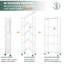 62cm W Metal Shelving Unit with Wheels-115826611