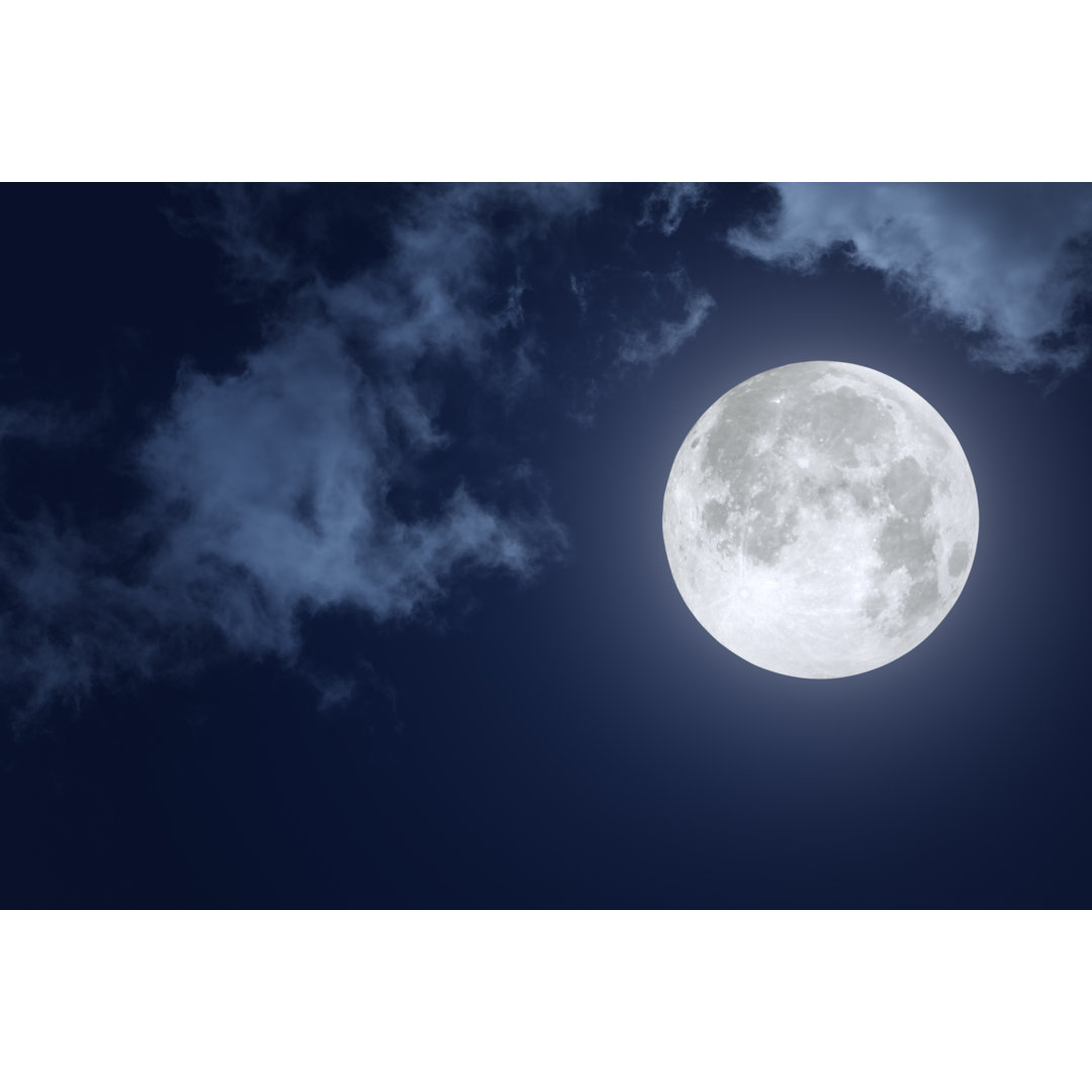 Vollmond und Wolken von Subjug - Drucken