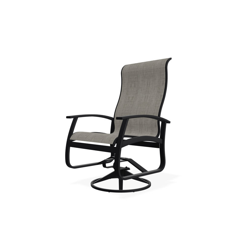 Belle Isle Outdoor Dining Chair, Smoke, Black