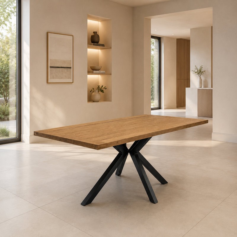 Metal Base Dining Table