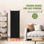 Paravent noir à 4 panneaux 8867,5 pouces pour bureau, bureau, construction stable, écran d'intimité en tissu facile à assembler 8867.5 pouces, noir, chambre à coucher, salle à manger, pare-soleil