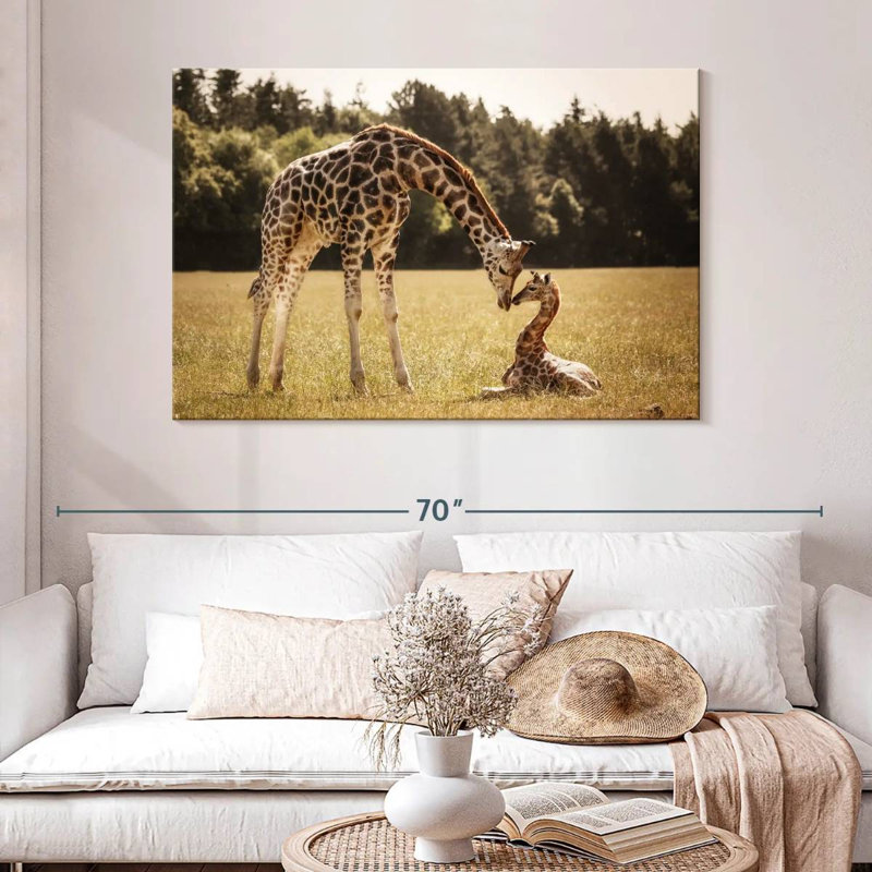 Brampt Loving Giraffes, 32" H x 48" W