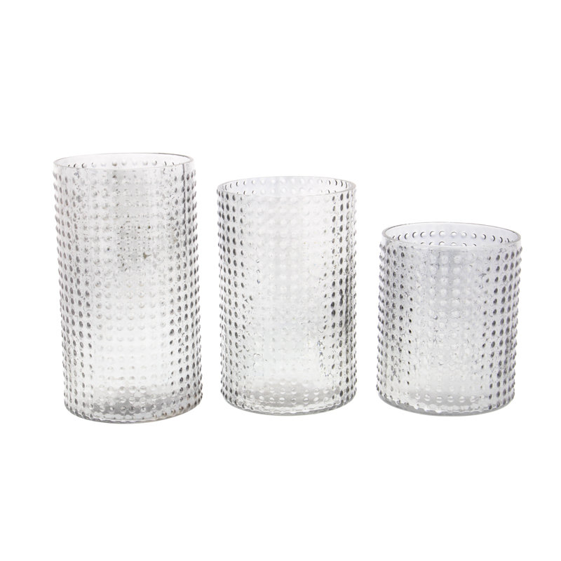 Ensemble de votive en verre 3 pièces