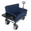 Chariot pliant 3-en-1 avec banquette et plateau de table pliable monté à l'arrière - capacité de 500 lb, pneus de plage 9 po x 4 po pour le camping, la plage, bleu foncé-118414695