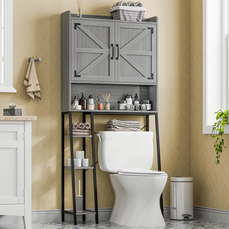 Armoire de rangement au-dessus de la toilette, Gris