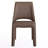 Saddle Leather Dining Chair Upholstered Side Chair With Padded Seat, Armless Vanity Chair With Metal Frame For Dining Living Room Vanity Office, Brown-841651792