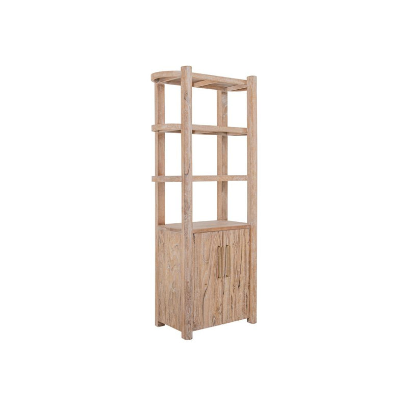 Balam 2 Door, 3 Shelf Pier, Natural, Beige