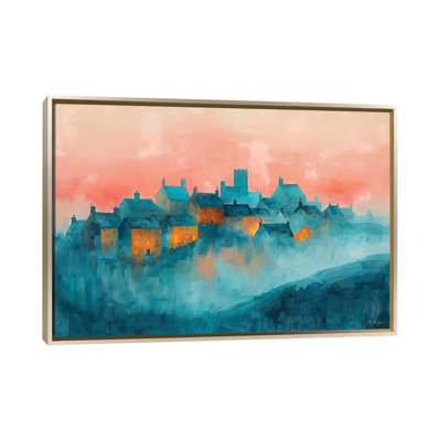 A Castle Town, Irlande. - Reproduction d'art mural encadrée