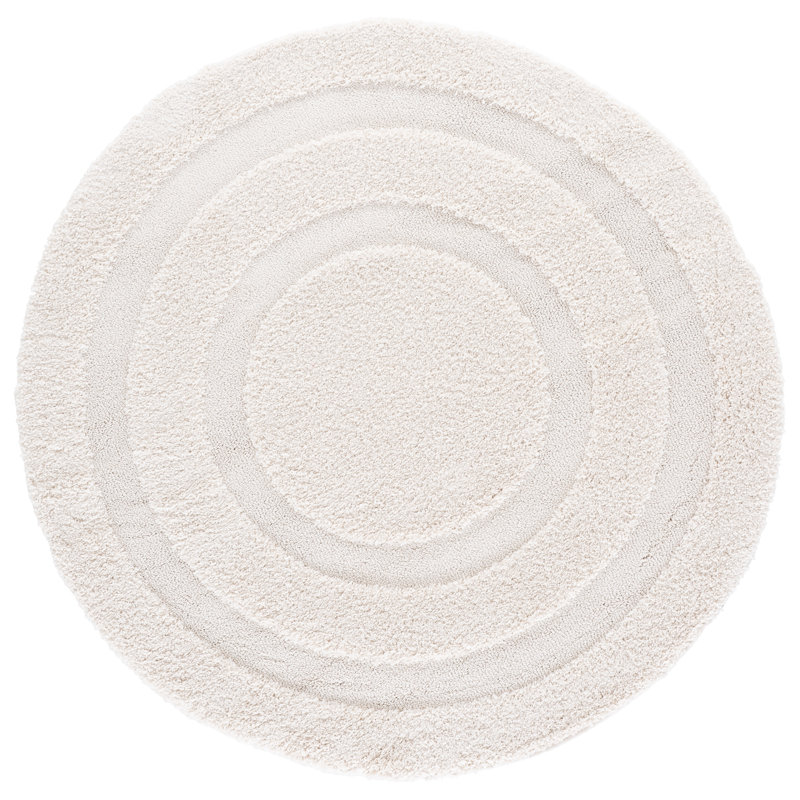 Drennen Florida Shag Performance Geometric Rug, Round 5'