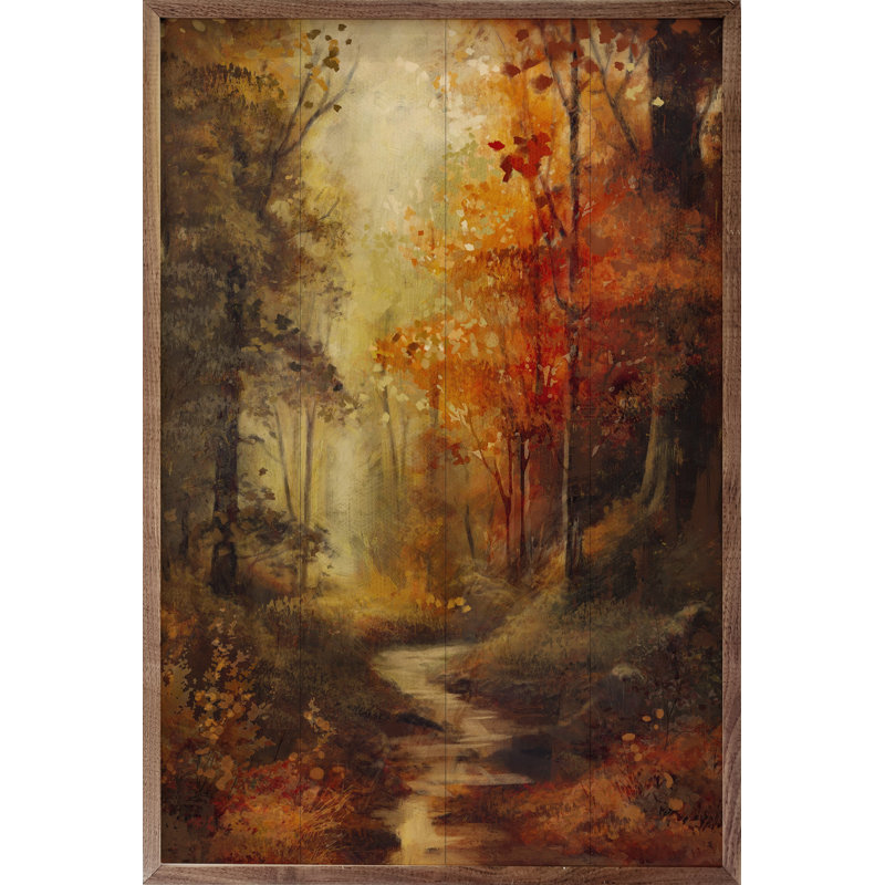 Paysage d'automne rétro 2 par Nina Blue, H 8 po x l 5 po