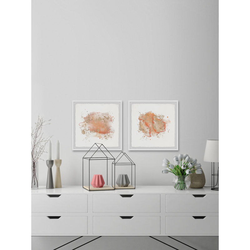 Orange Vision Diptych, H 12 po x l 12 po