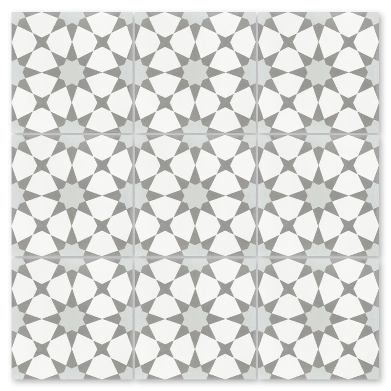 Carrelage mural et de sol Taza 8 po x 8 po couleur argent, Argent