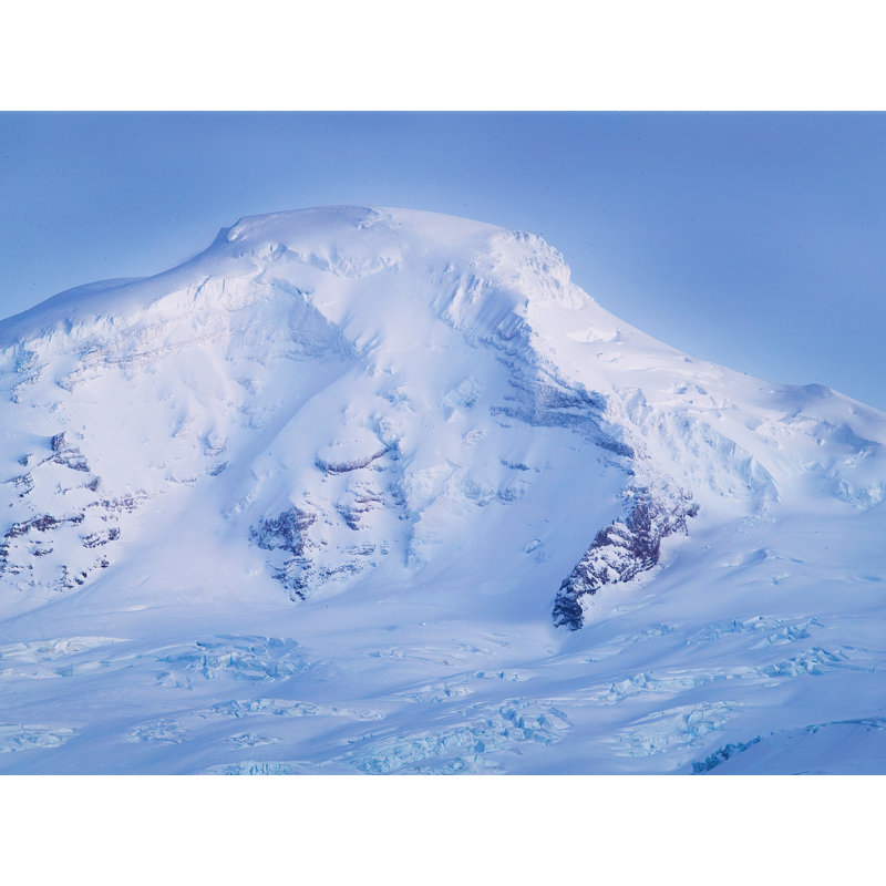 Twilight On Mt. Baker Print by Bruce Heinemann, Black Framed Canvas, 25" H x 33" W