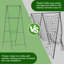 Pack of 2 Metal Garden Trellis A-Frame Cucumber Trellis with Nylon Net for Climbing Plants Support Outdoor