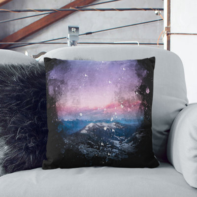 Mountain Peaks in the Dolomites Italy Cushion with Filling