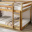 Lit superposé simple au-dessus d'un lit simple en bois d'hévéa massif avec échelle et plateformes à lattes renforcées-230353709