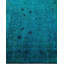 Tapis unique bleu / vert Overyed 4 pi x 4 pi 2 po