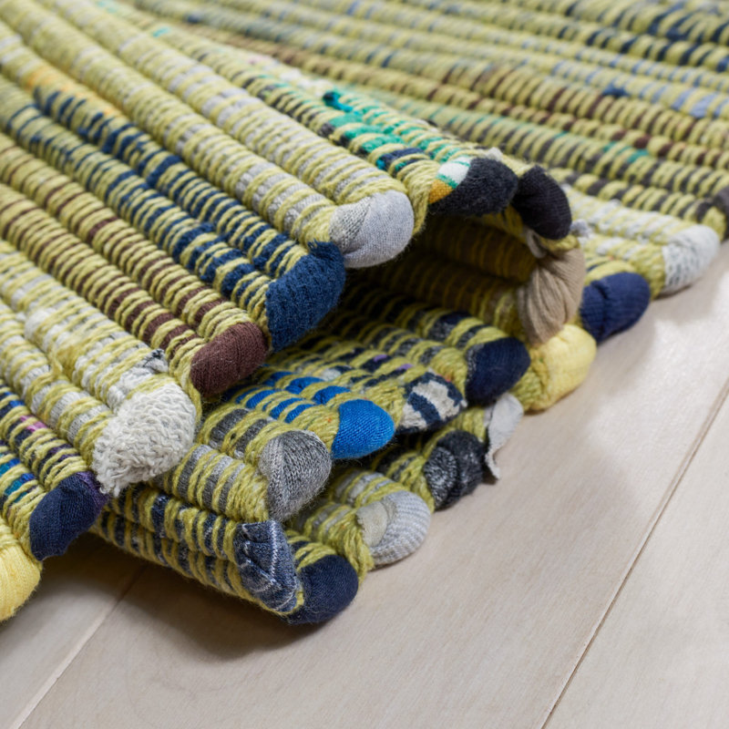 Tapis en coton tissé à la main Declan, Rectangle 3 pi x 5 pi