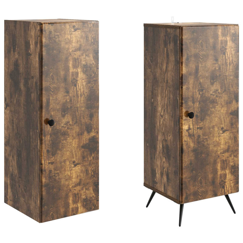 vidaXL Cabinet Set with Shelf with Storage 2 pcs Engineered Wood Living Room