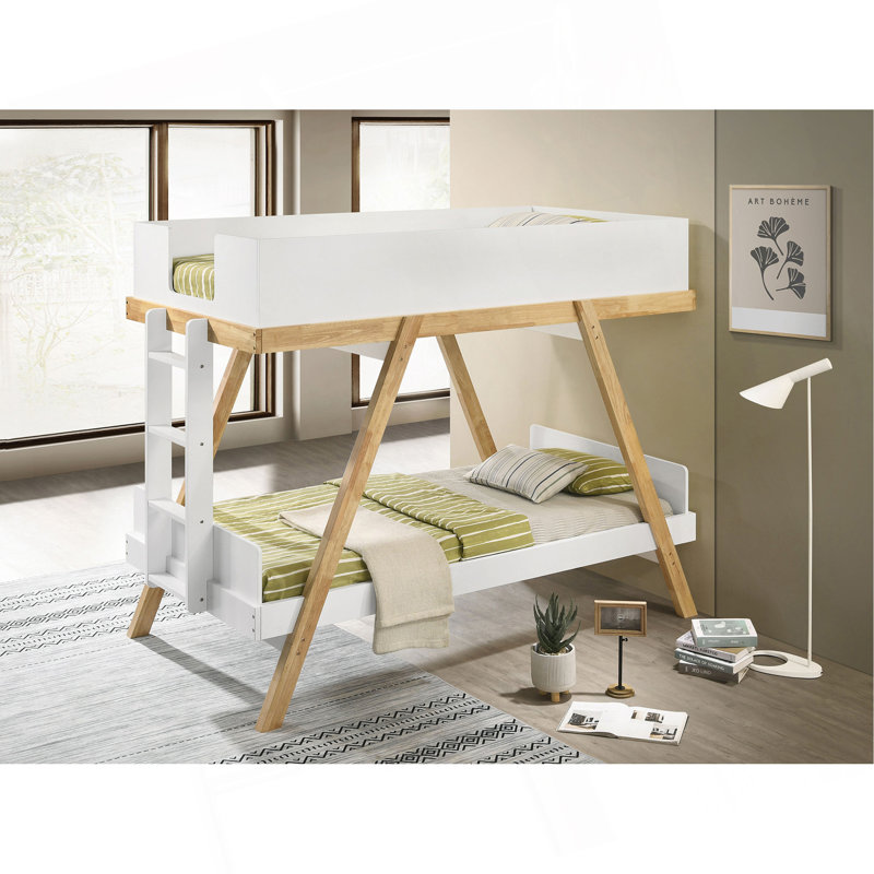 Lit superposé simple au-dessus de simple Hicks, Blanc