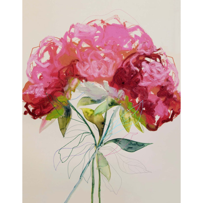 Peony 4 Print, 60" H x 46" W x 2" D