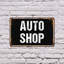 Auto Shop (paquet de 2) enseigne fantaisie en aluminium 7 po x 10 po