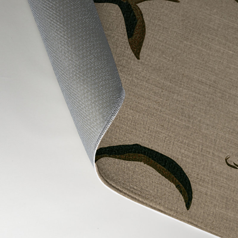Tapis d'intérieur et d'extérieur brun Botanical, Rectangle 9 pi x 12 pi