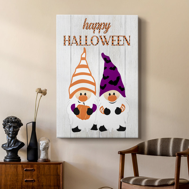 Gnomes d'Halloween - galerie Cavas sur mesure, H 18 po x l 12 po