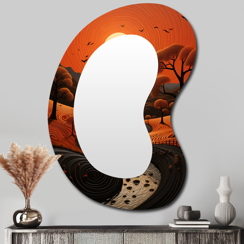 Miroir mural traditionnel africain, 39 po x 28 po