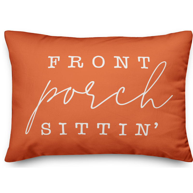  Coussin lombaire intérieur / extérieur Front Porch Sittin ', Orange