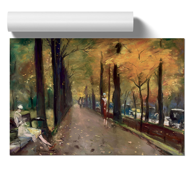 Autumn Alley by Lesser Ury - Frameless Print, 30cm H x 42cm W x 0.1cm D